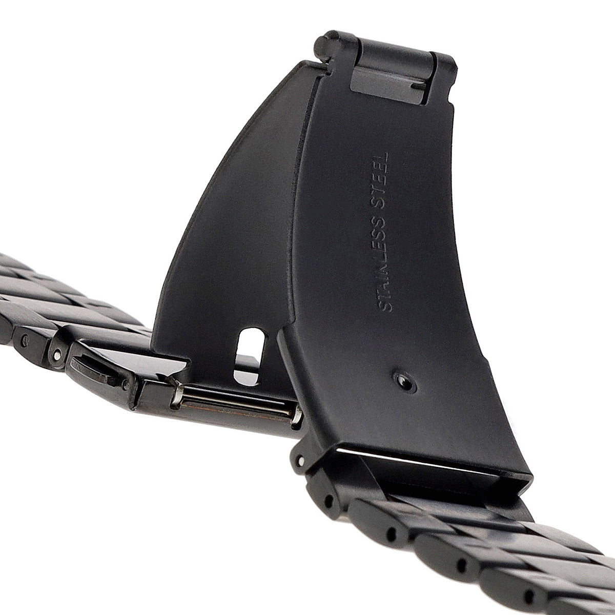 Edelstahl Armband für Google Pixel Watch 3 45 mm, Bizon Strap Watch Aura, Schwarz