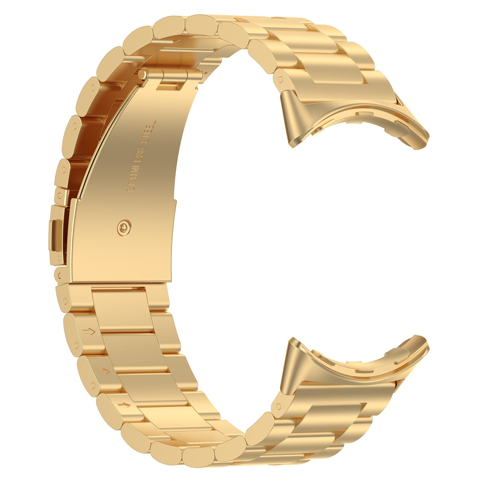 Edelstahl Armband für Google Pixel Watch 4/3 45 mm, Bizon Strap Watch Aura, Gold