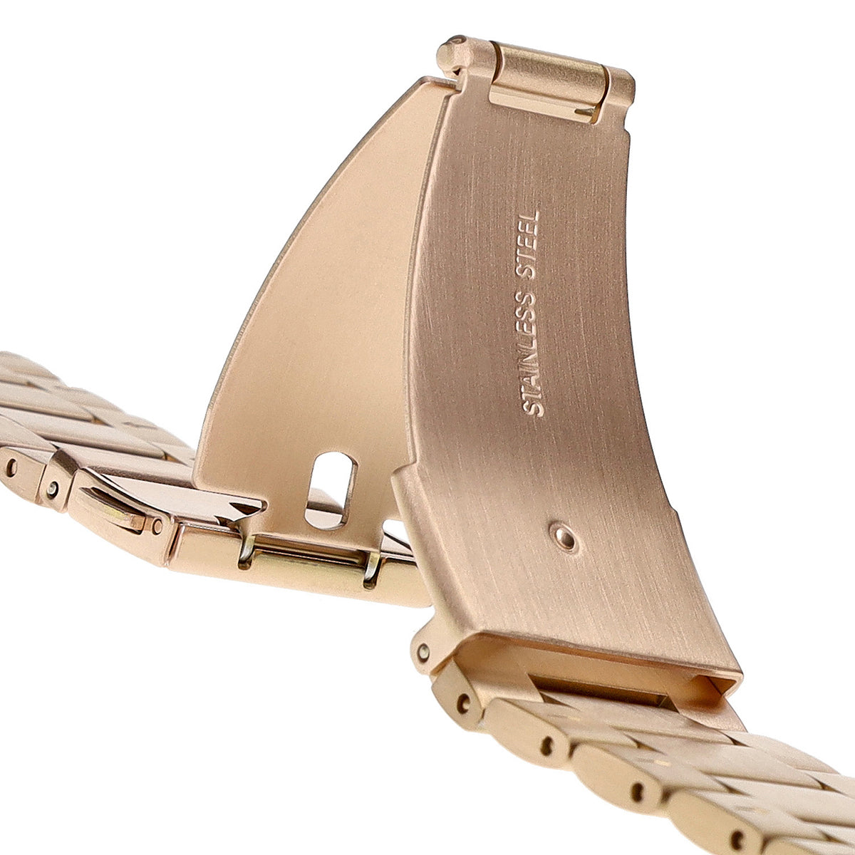 Edelstahl Armband für Google Pixel Watch 3 45 mm, Bizon Strap Watch Aura, Rosa Gold