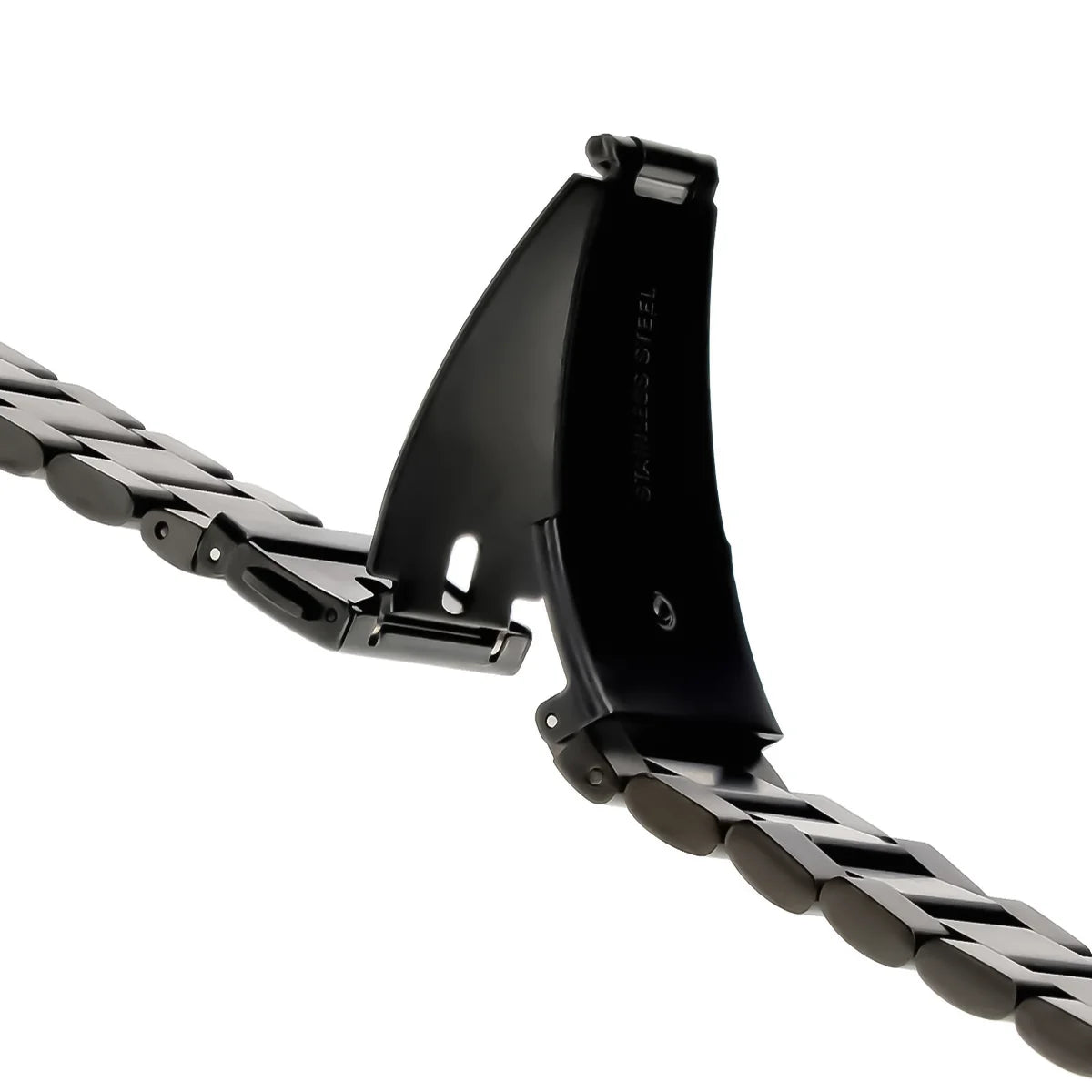 Edelstahl Armband für Huawei Band 11 / 11 Pro, Bizon Strap Watch Aura, Schwarz