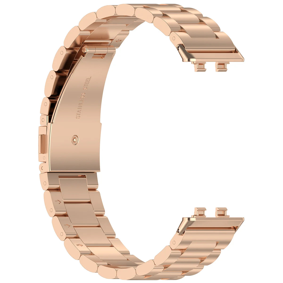 Edelstahl Armband für Huawei Band 11 / 11 Pro, Bizon Strap Watch Aura, Rosa Gold