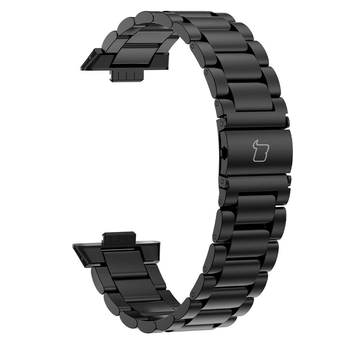 Edelstahl Armband für Huawei Watch Fit 4 Pro/Fit 4/Fit 3, Bizon Strap Watch Aura, Schwarz