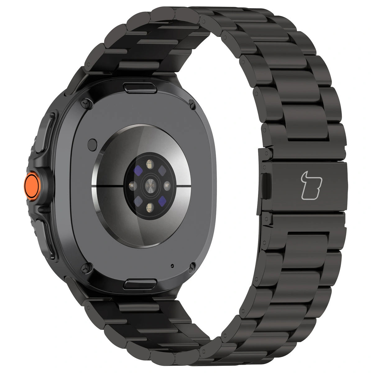 Edelstahl Armband für Samsung Galaxy Watch 9 40 mm / 44 mm / 8 40 mm / 44 mm / 8 Classic 46 mm, Bizon Strap Watch Aura, Schwarz