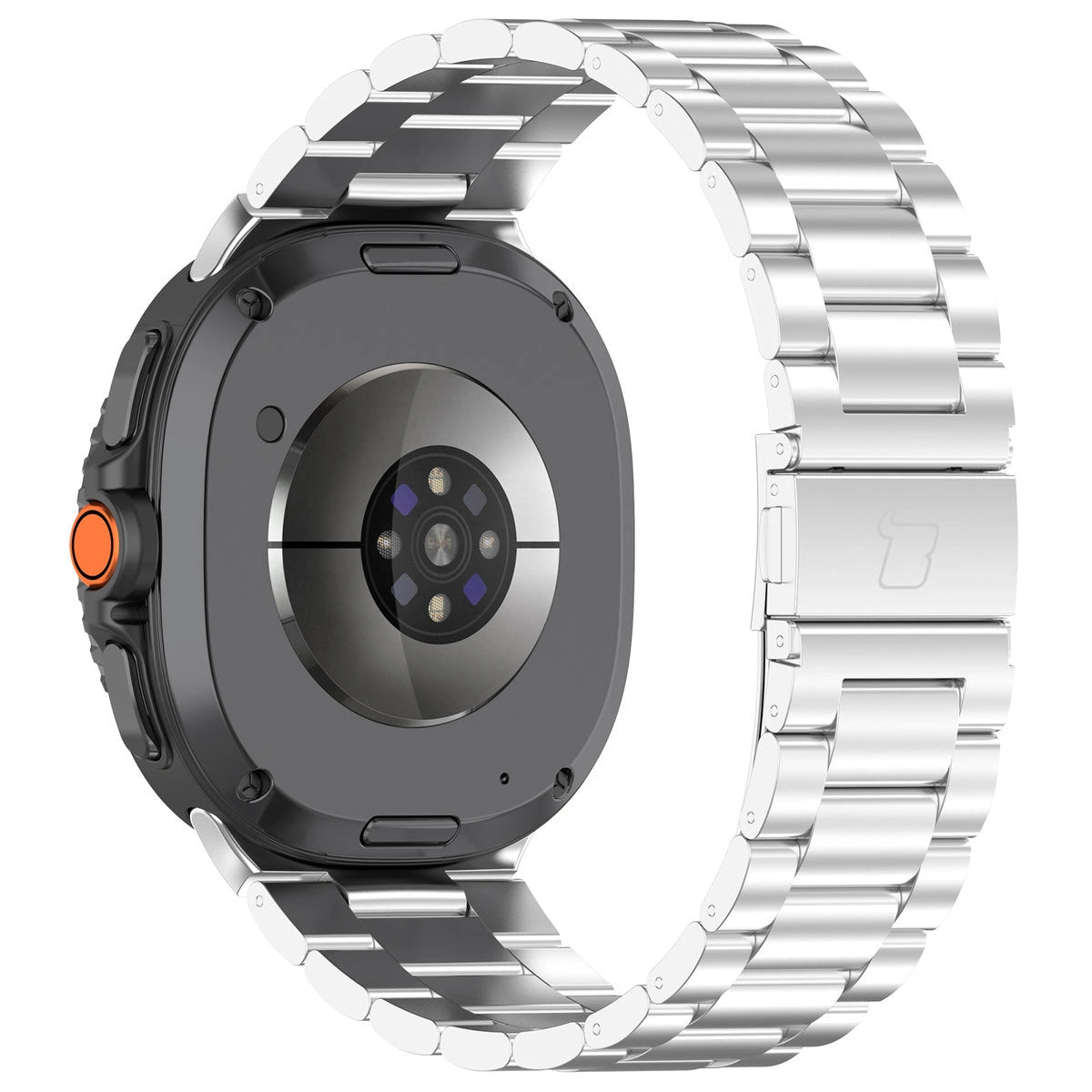 Edelstahl Armband für Samsung Galaxy Watch 8 40 mm / 44 mm / 8 Classic 46 mm, Bizon Strap Watch Aura, Silbern