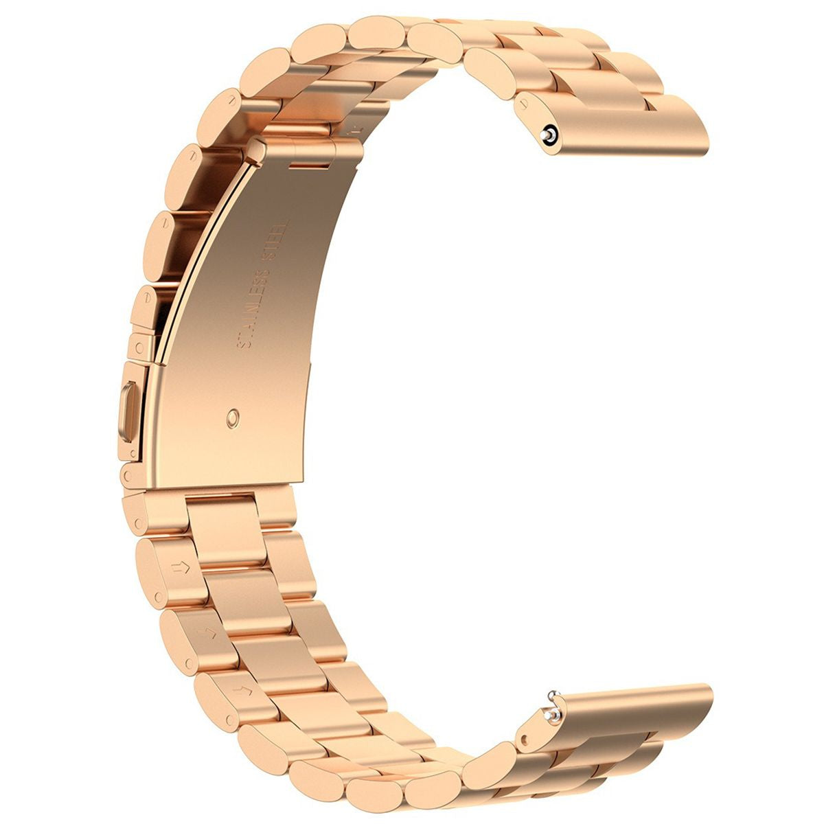 Edelstahl Armband für Smartwatch, Bizon Strap Watch Aura, QuickRelease 18 mm, Rosegold