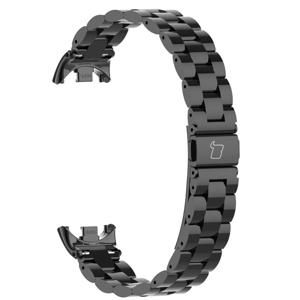 Edelstahl Armband für Xiaomi Smart Band 10 / 9 / 9 NFC / 8, Bizon Strap Watch Aura, Schwarz