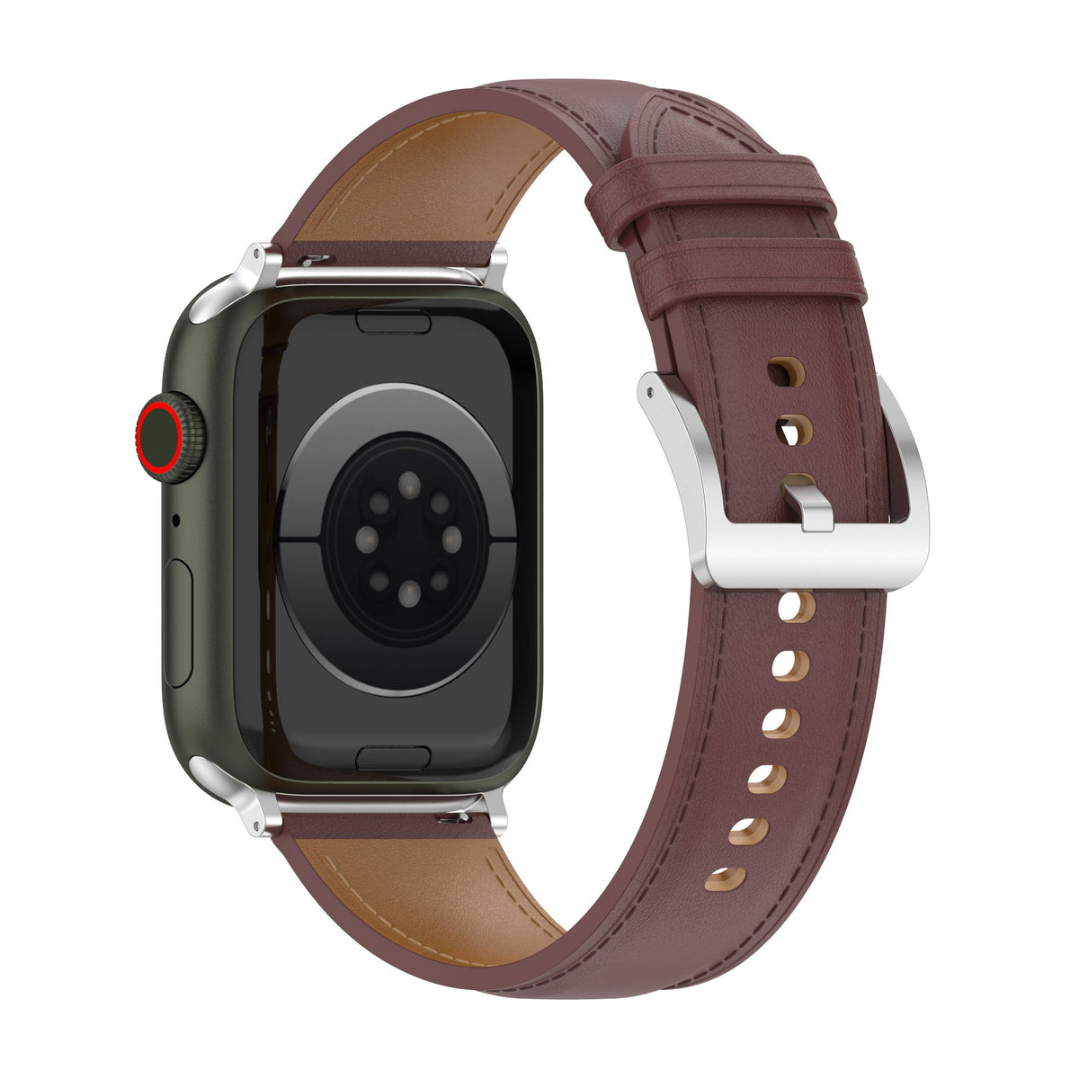 Armband für Apple Watch 38/40/41/42 mm, Bizon Strap Watch Casual, Dunkelbraun