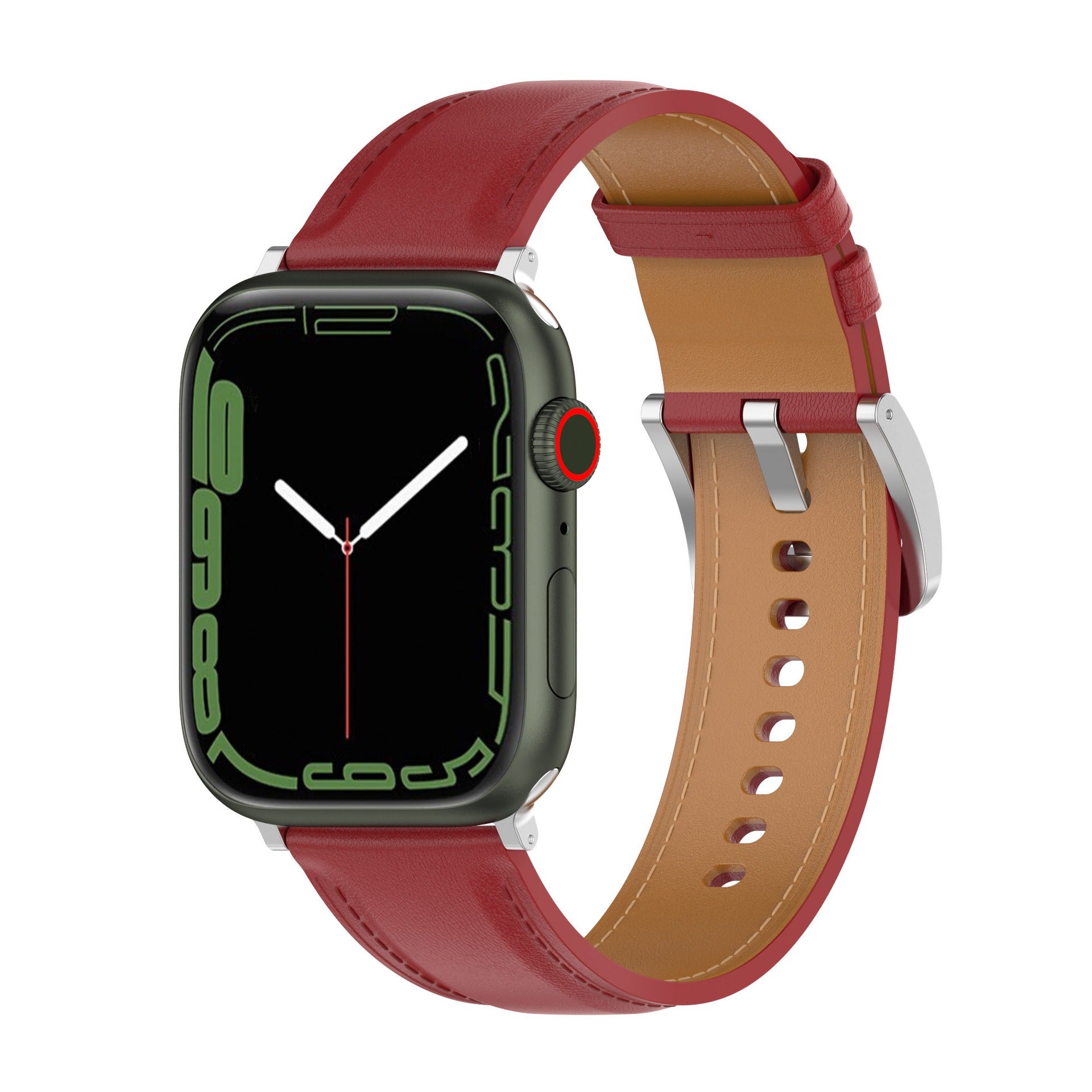Armband für Apple Watch 38/40/41/42 mm, Bizon Strap Watch Casual, Rot