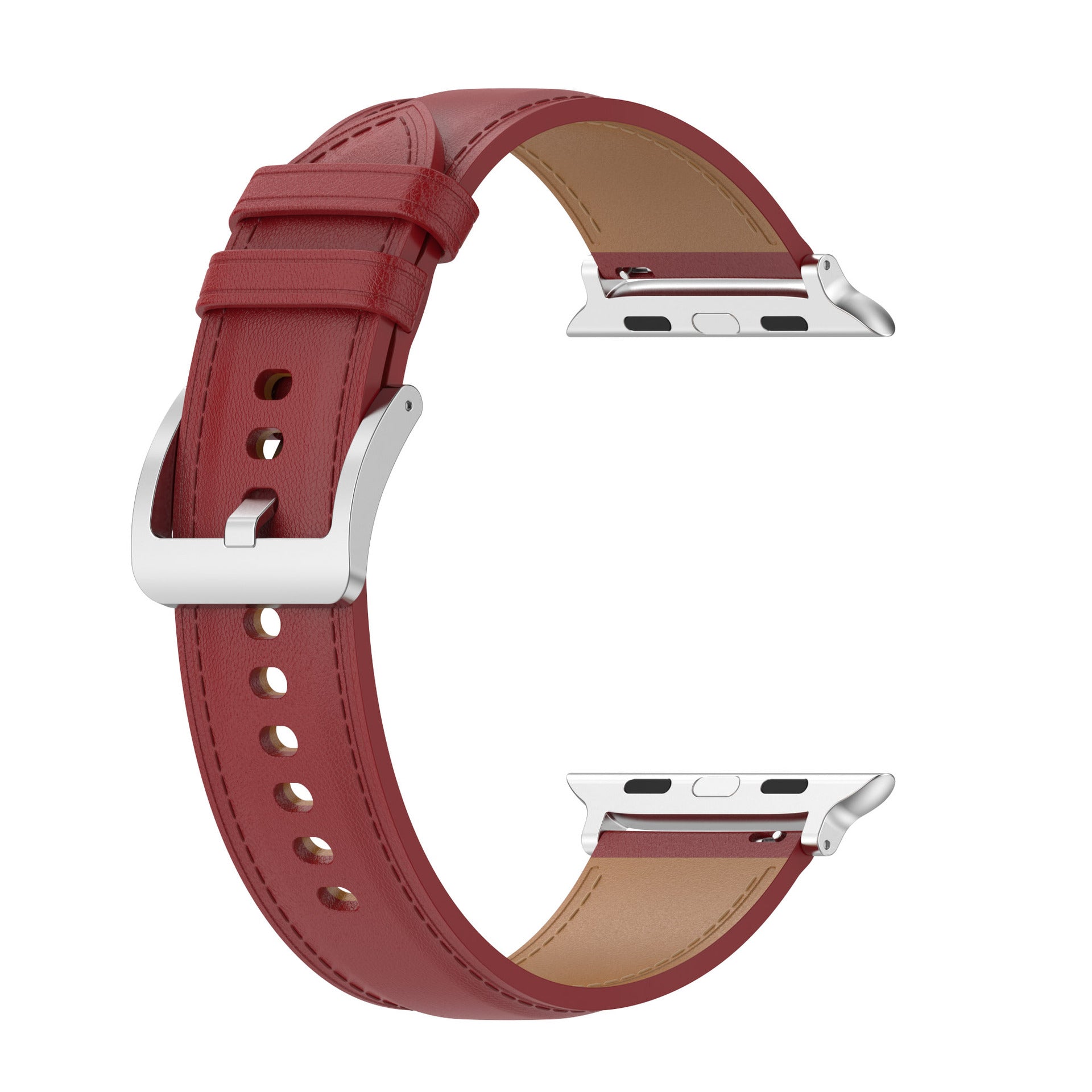 Armband für Apple Watch 38/40/41/42 mm, Bizon Strap Watch Casual, Rot