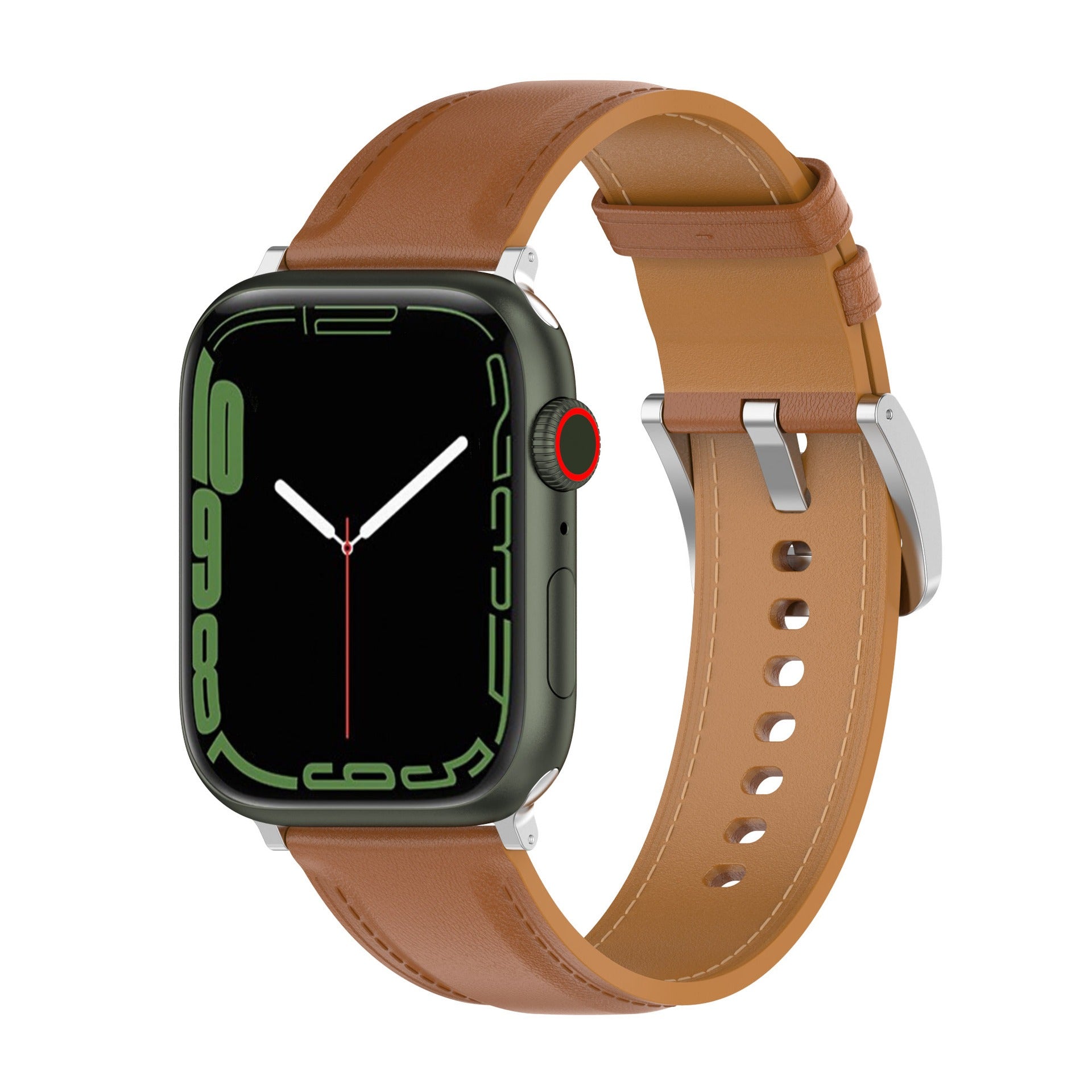 Armband für Apple Watch 44/45/46/49 mm, Bizon Strap Watch Casual, Hellbraun