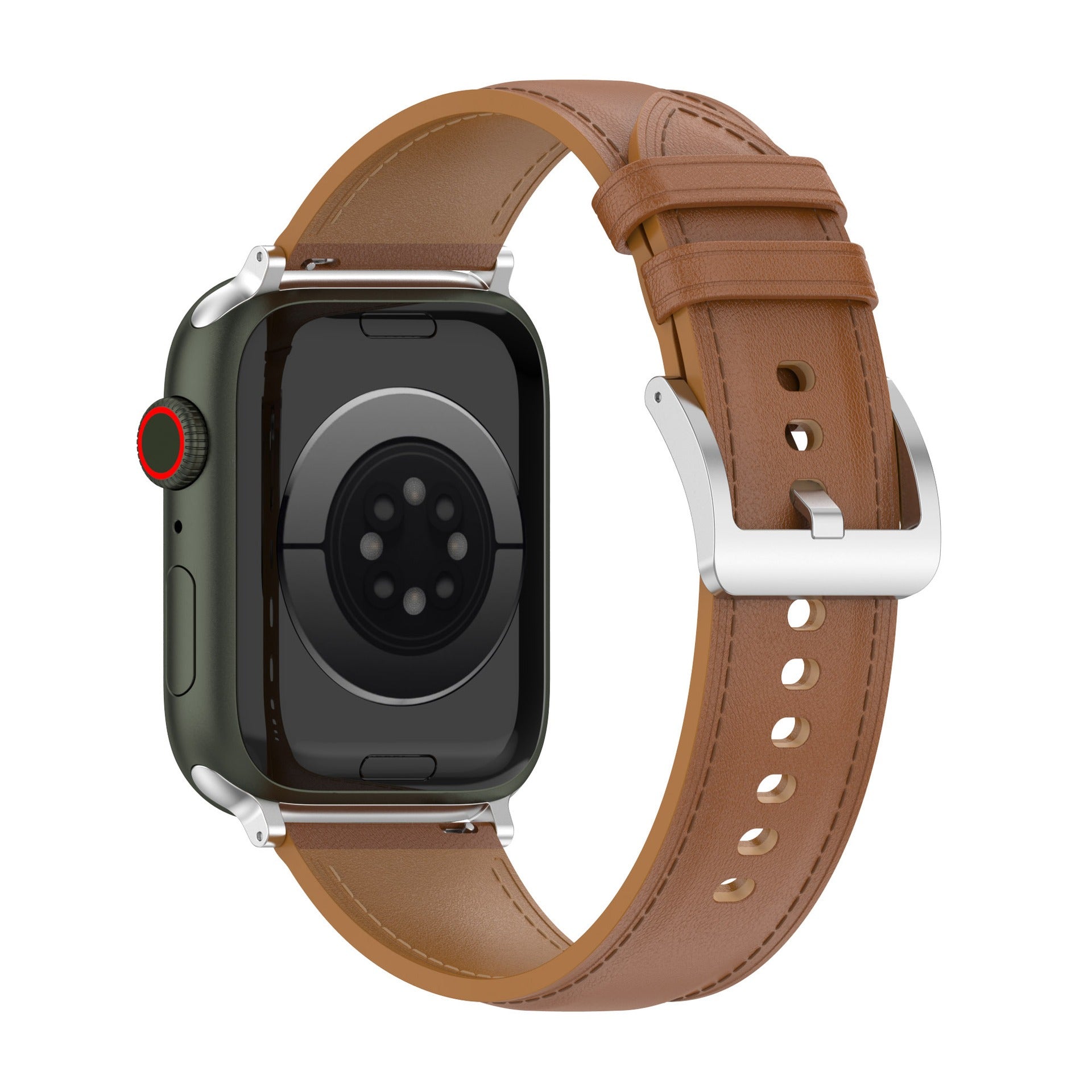 Armband für Apple Watch 44/45/46/49 mm, Bizon Strap Watch Casual, Hellbraun