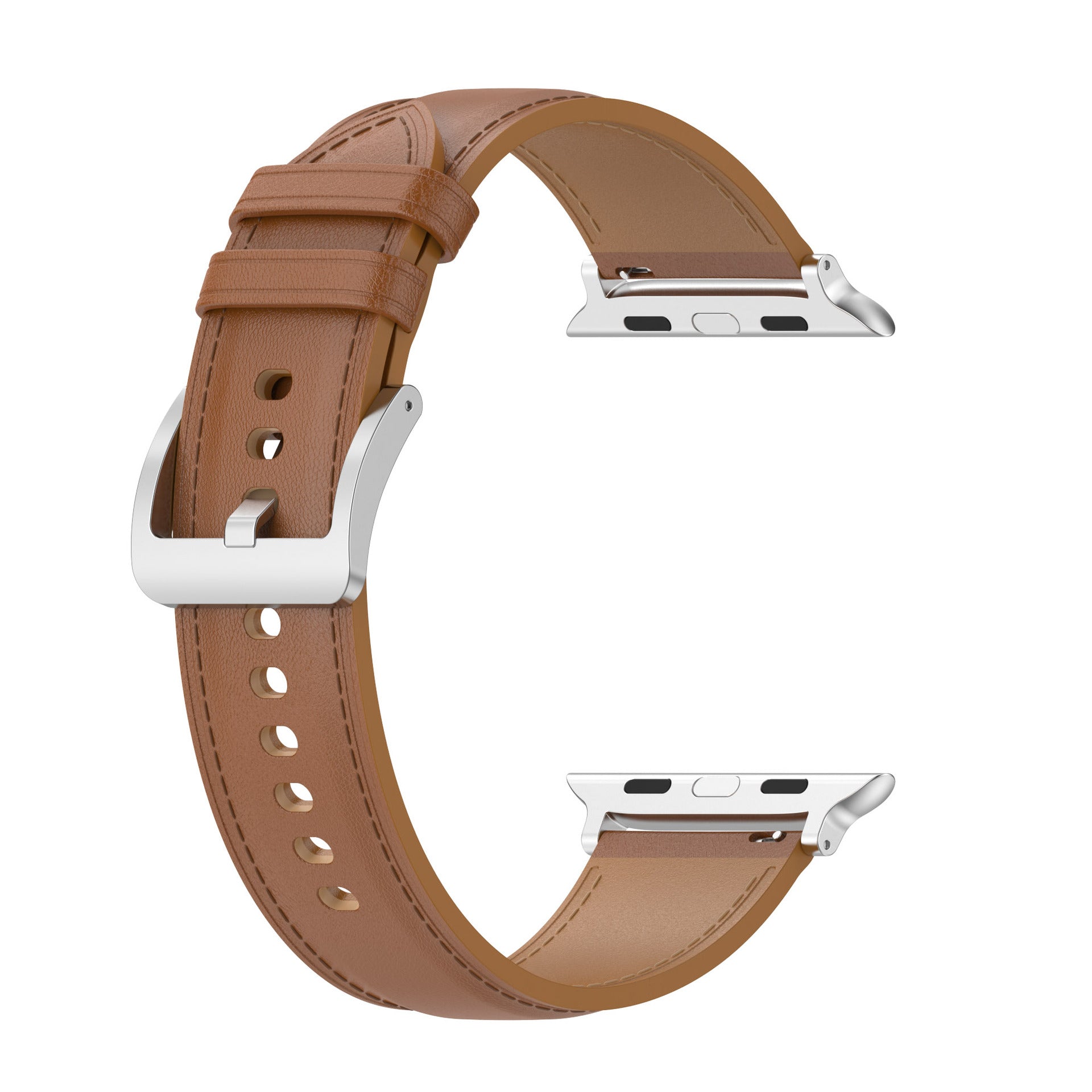 Armband für Apple Watch 44/45/46/49 mm, Bizon Strap Watch Casual, Hellbraun