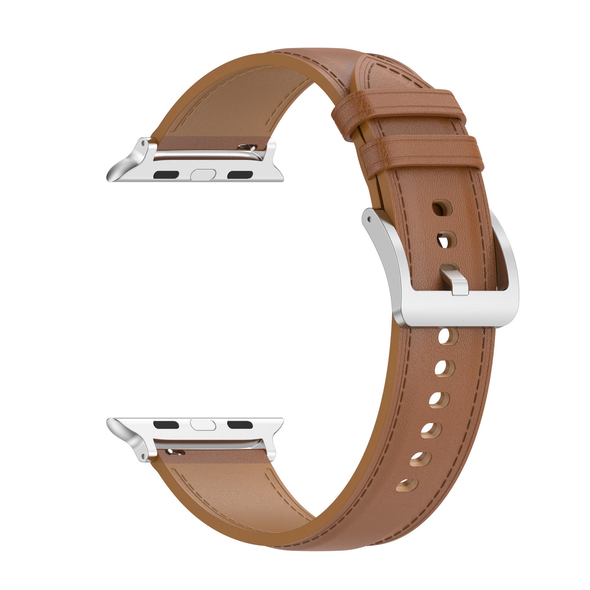 Armband für Apple Watch 44/45/46/49 mm, Bizon Strap Watch Casual, Hellbraun