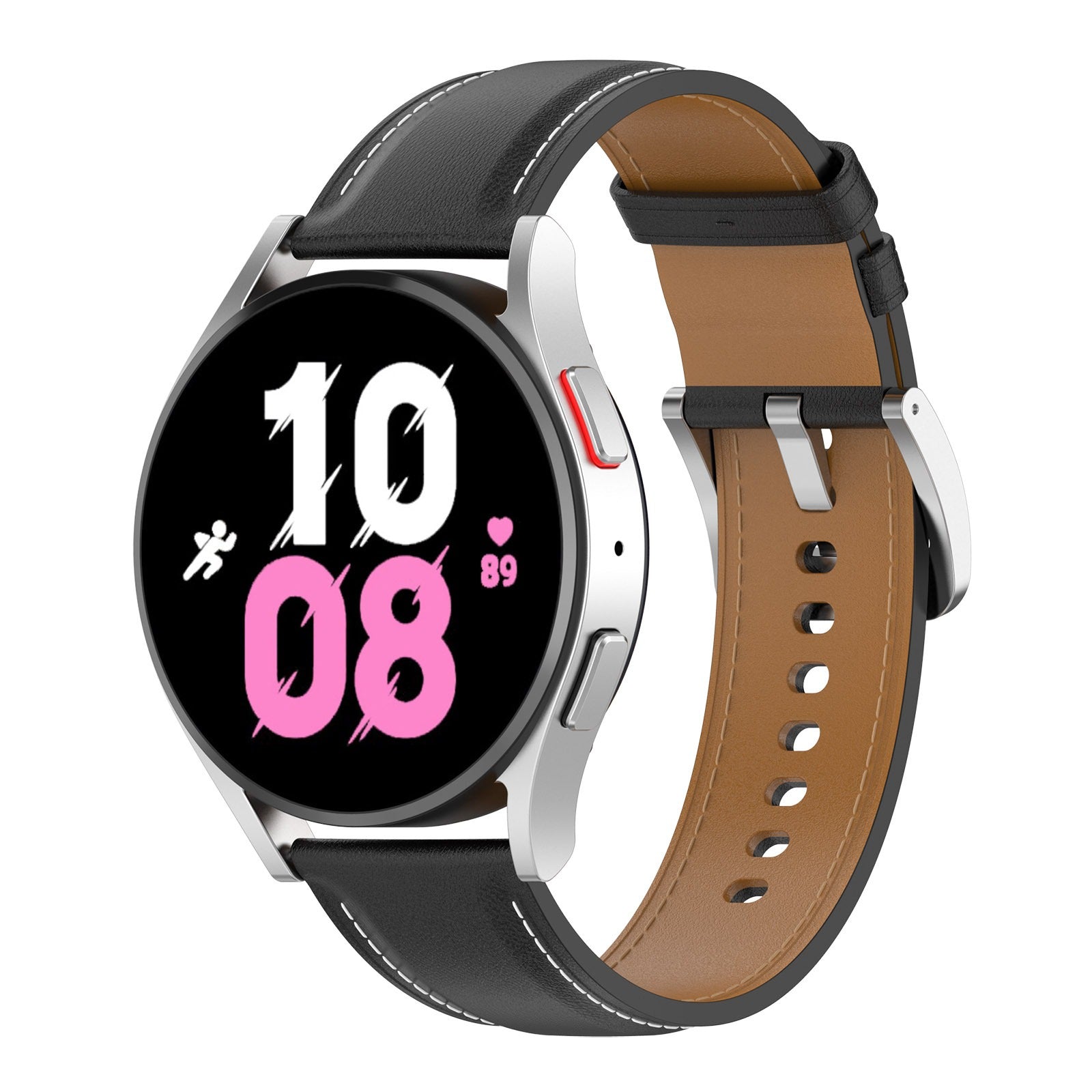 Armband für Galaxy Watch FE/7/6/6 Classic/5/5Pro/4/4 Classic, Bizon Strap Watch Casual, Schwarz