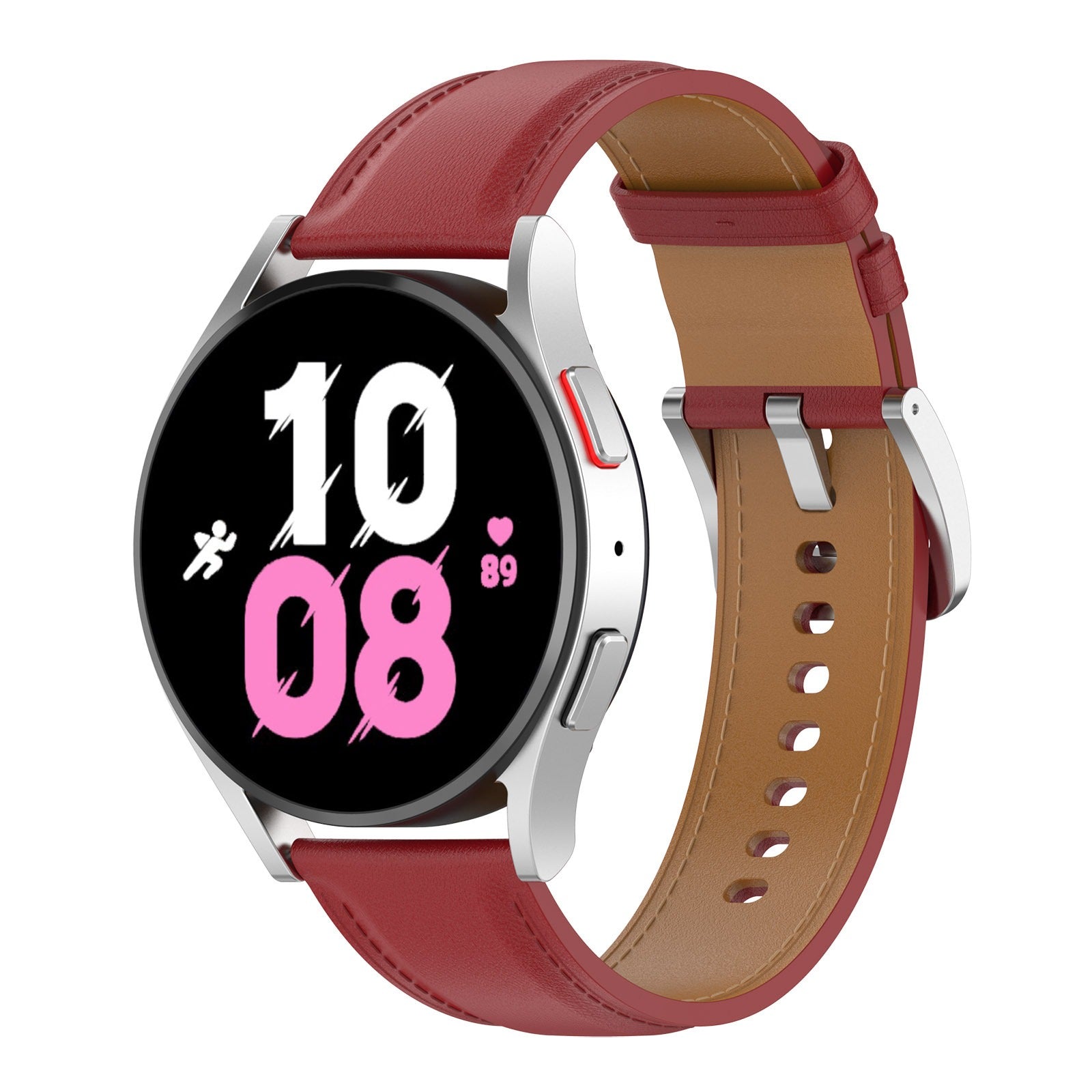 Armband für Galaxy Watch FE/7/6/6 Classic/5/5Pro/4/4 Classic, Bizon Strap Watch Casual, Rot