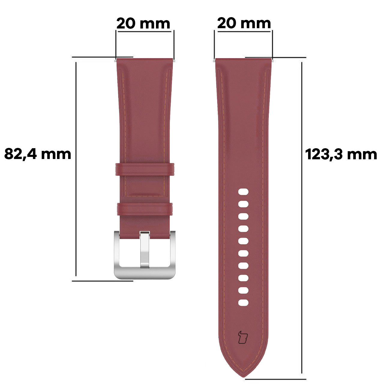 Armband für Galaxy Watch FE/7/6/6 Classic/5/5Pro/4/4 Classic, Bizon Strap Watch Casual, Rot