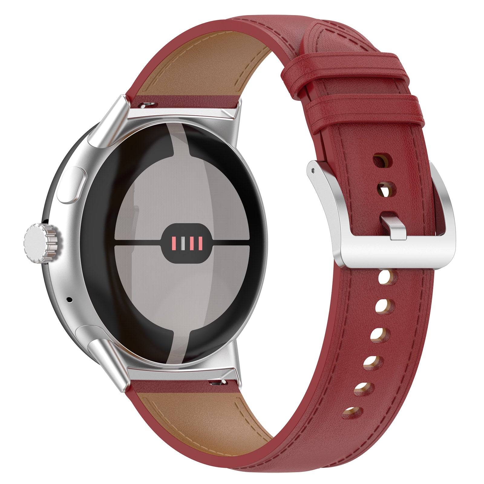 Armband für Google Pixel Watch 3 / 2 / 1 (41 mm), Bizon Strap Watch Casual, Burgund