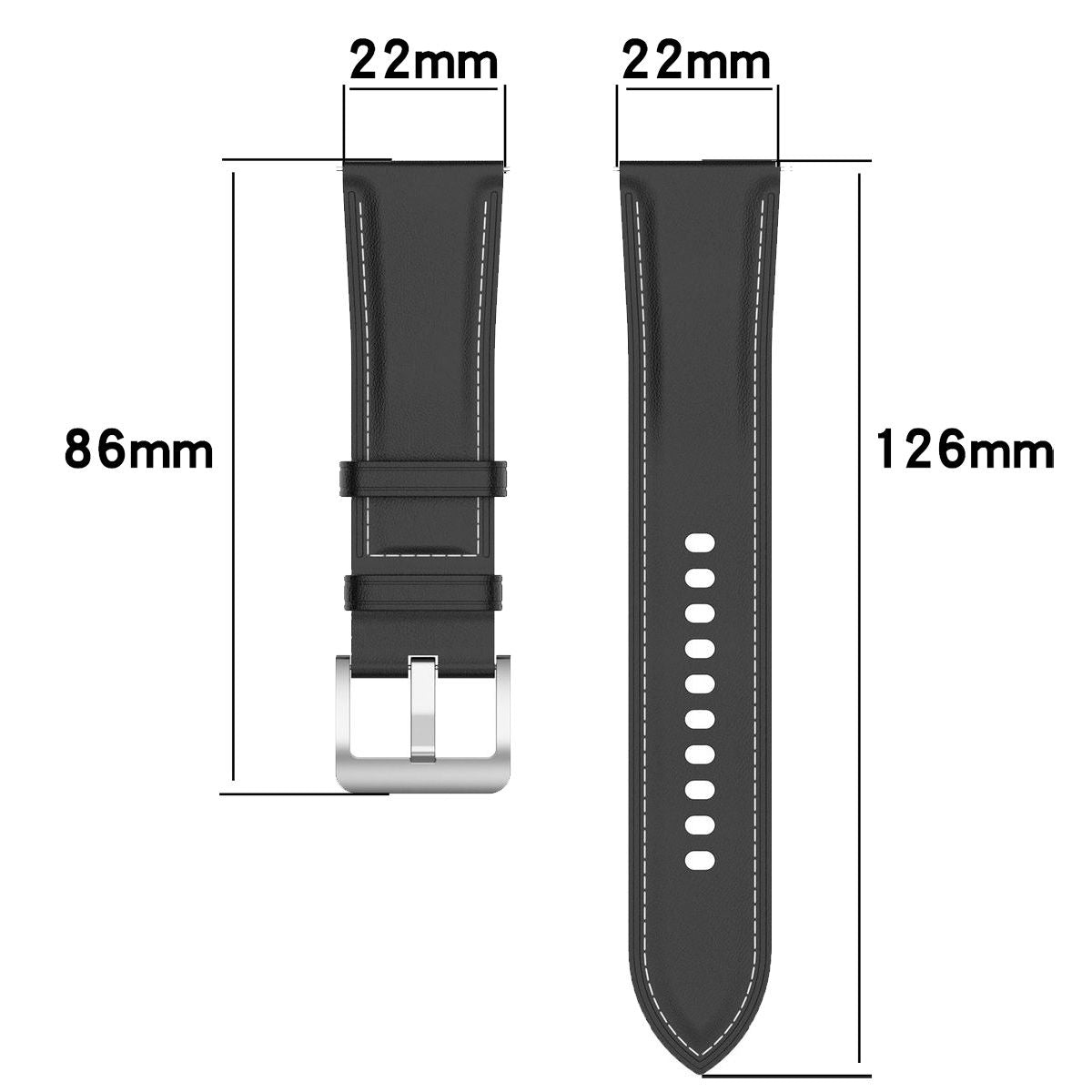 Armband für Xiaomi Watch 2/Watch S3 47 mm, Bizon Strap Watch Casual, Schwarz
