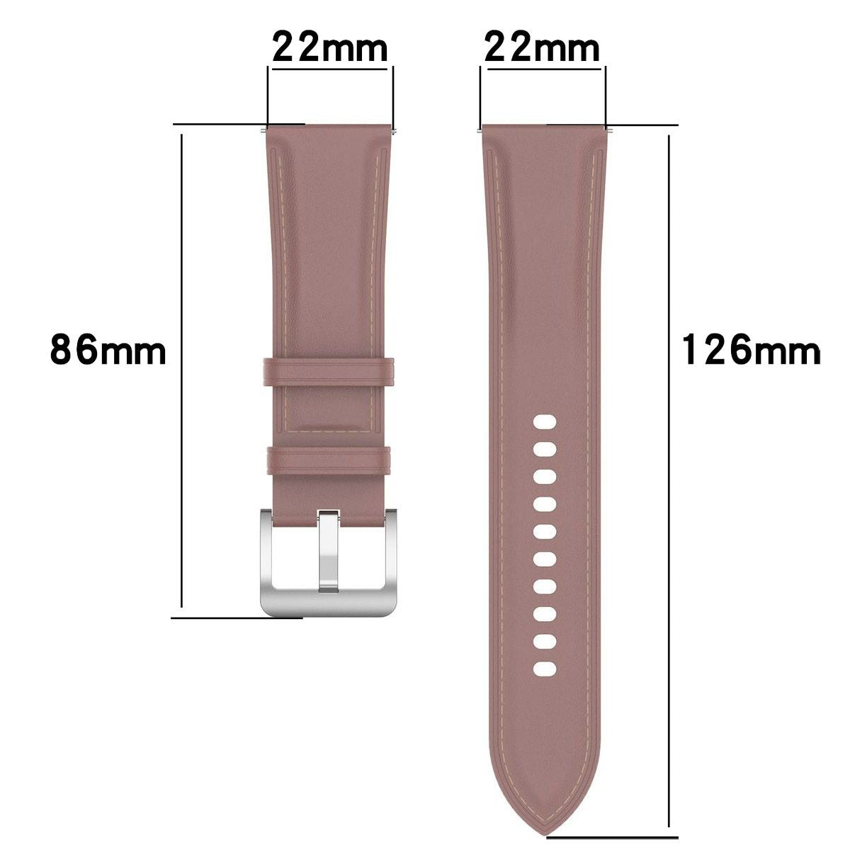 Armband für Xiaomi Watch 2/Watch S3 47 mm, Bizon Strap Watch Casual, Puderrosa