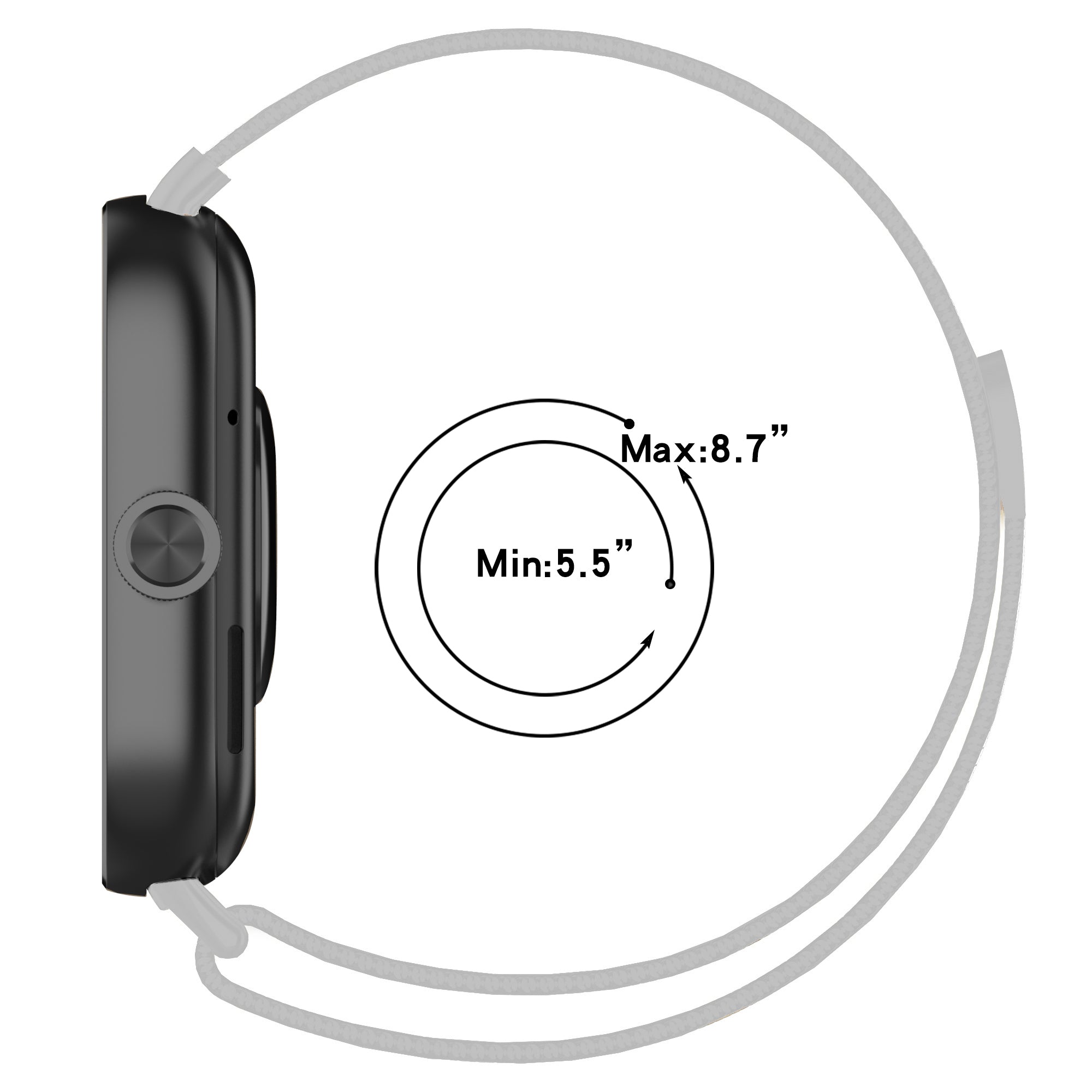 Armband für Xiaomi Redmi Watch 4 / Band 8 Pro, Bizon Strap Watch Chain, Silbern