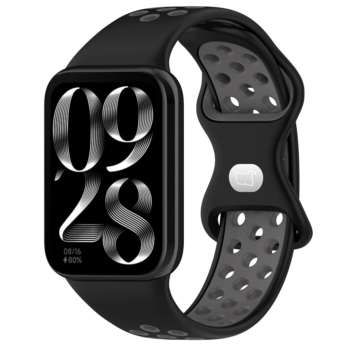 Armband für Xiaomi Redmi Watch 4 / 6 / 5, Xiaomi Smart Band 8 Pro / 9 Pro / 10 Pro, Bizon Strap Watch Octo, Schwarz-Grau (1/6)
