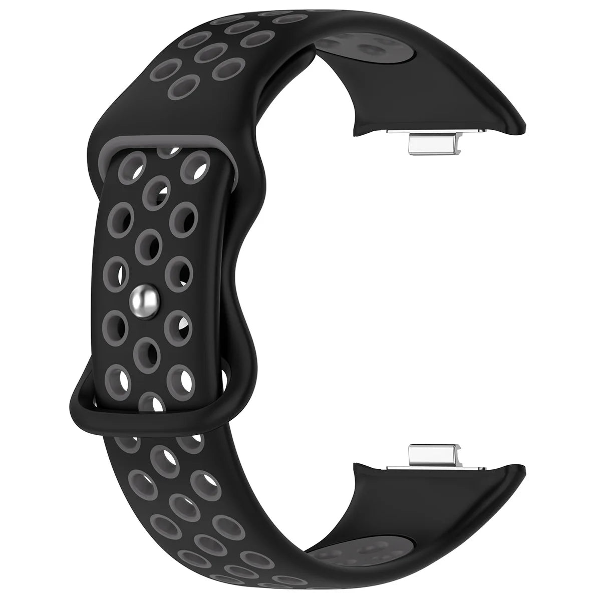 Armband für Xiaomi Redmi Watch 4 / 6 / 5, Xiaomi Smart Band 8 Pro / 9 Pro / 10 Pro, Bizon Strap Watch Octo, Schwarz-Grau (5/6)