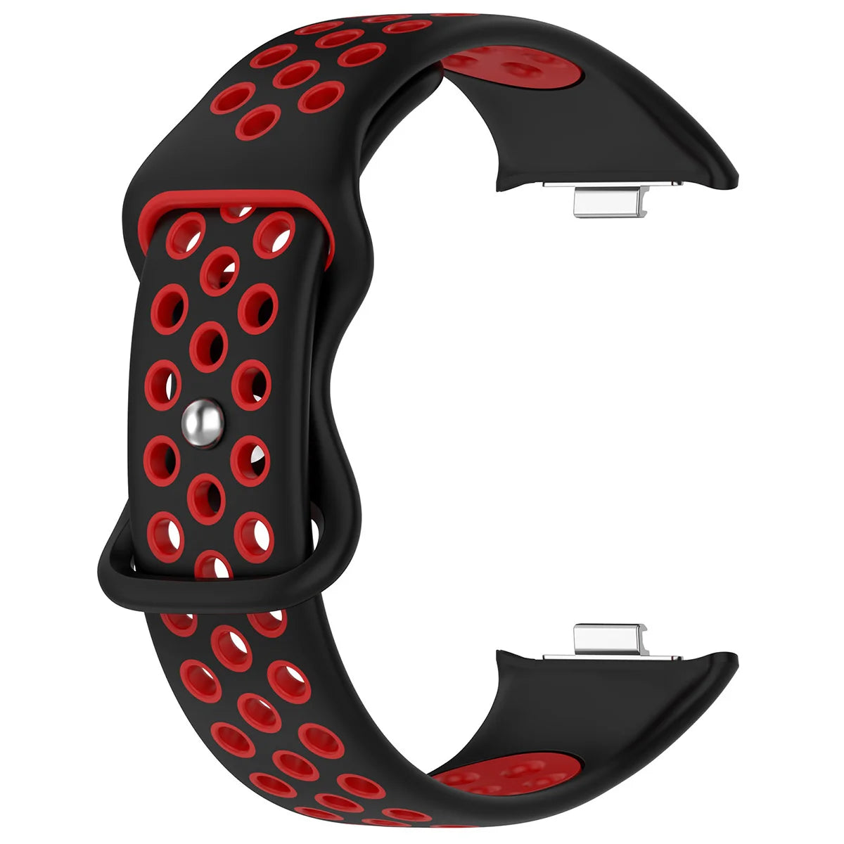 Armband für Xiaomi Redmi Watch 4 / 6 / 5, Xiaomi Smart Band 8 Pro / 9 Pro / 10 Pro, Bizon Strap Watch Octo, Schwarz-Rot (5/6)