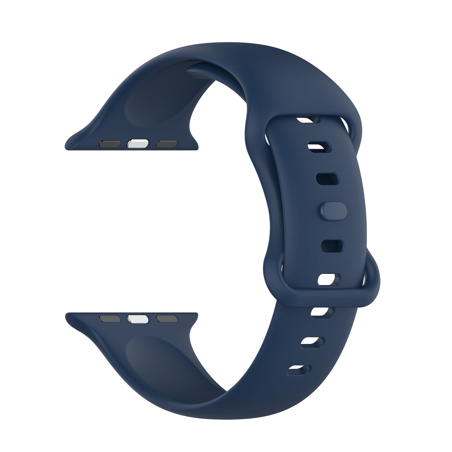 Armband für Apple Watch 38/40/41/42 mm, Bizon Strap Watch Silicone S, Dunkelblau