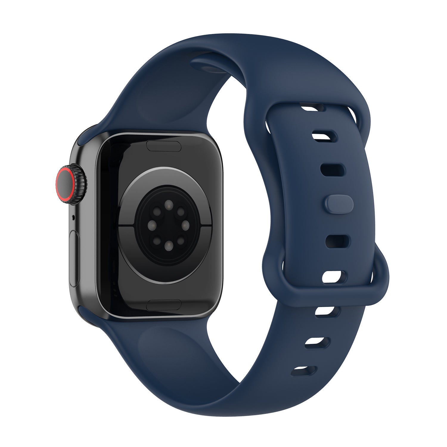 Armband für Apple Watch 38/40/41/42 mm, Bizon Strap Watch Silicone S, Dunkelblau