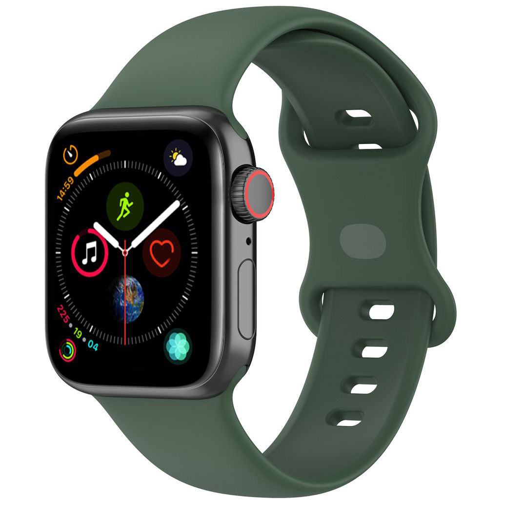 Armband für Apple Watch 38/40/41/42 mm, Bizon Strap Watch Silicone S, Dunkelgrün