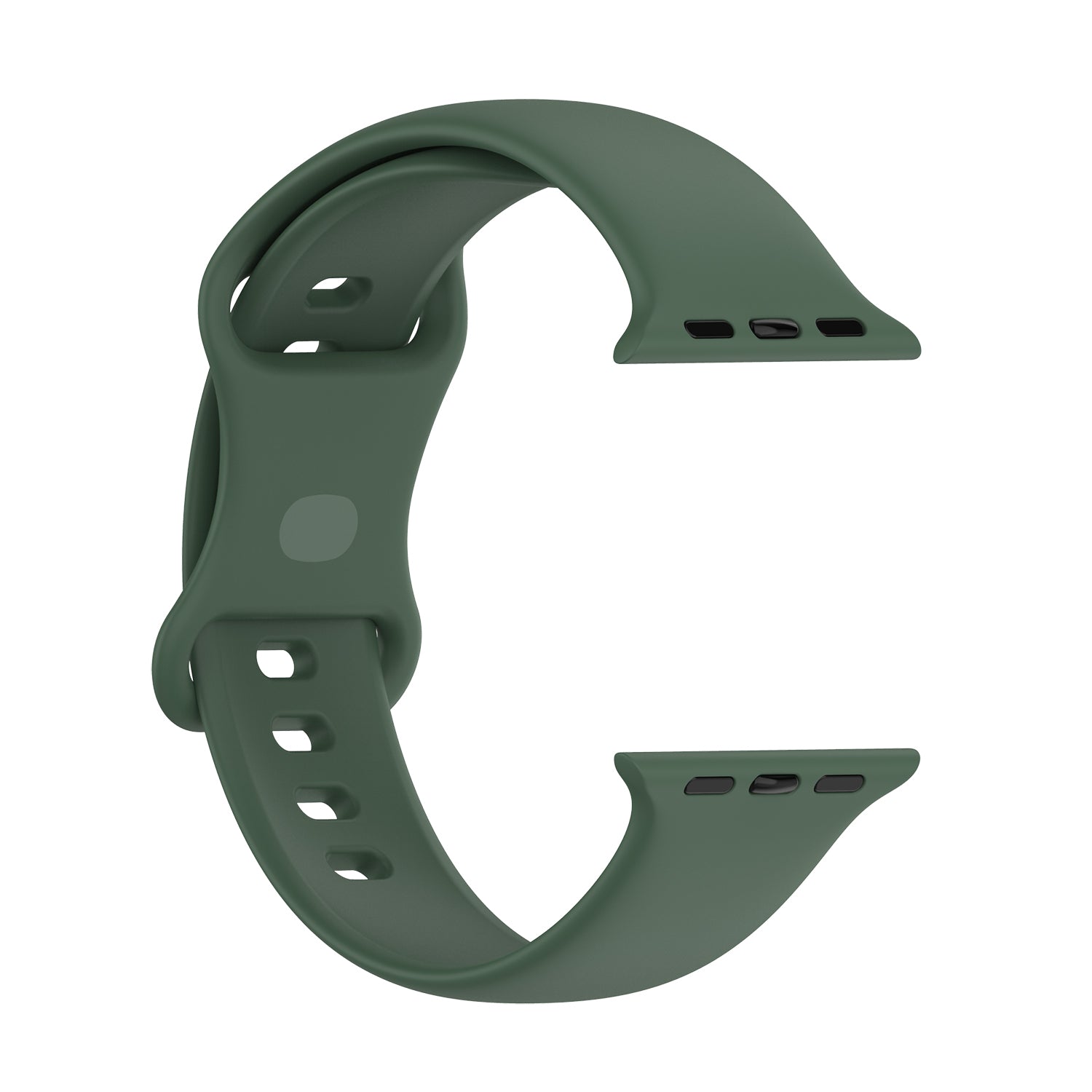 Armband für Apple Watch 38/40/41/42 mm, Bizon Strap Watch Silicone S, Dunkelgrün