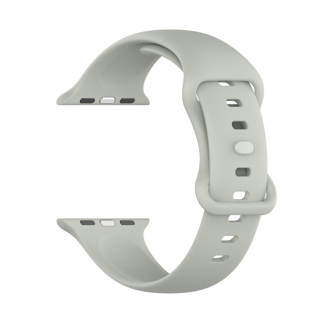 Armband für Apple Watch 38/40/41/42 mm, Bizon Strap Watch Silicone S, Hellgrau