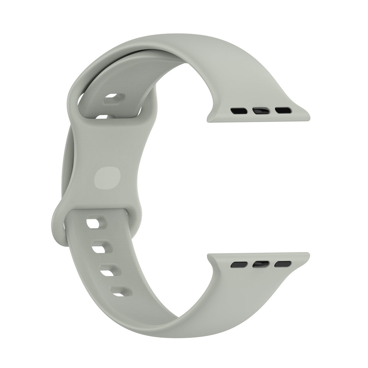 Armband für Apple Watch 38/40/41/42 mm, Bizon Strap Watch Silicone S, Hellgrau