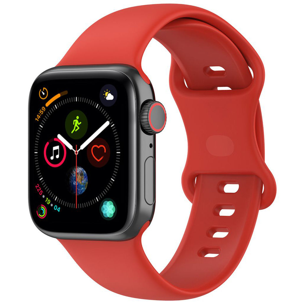 Armband für Apple Watch 38/40/41/42 mm, Bizon Strap Watch Silicone S, Rot