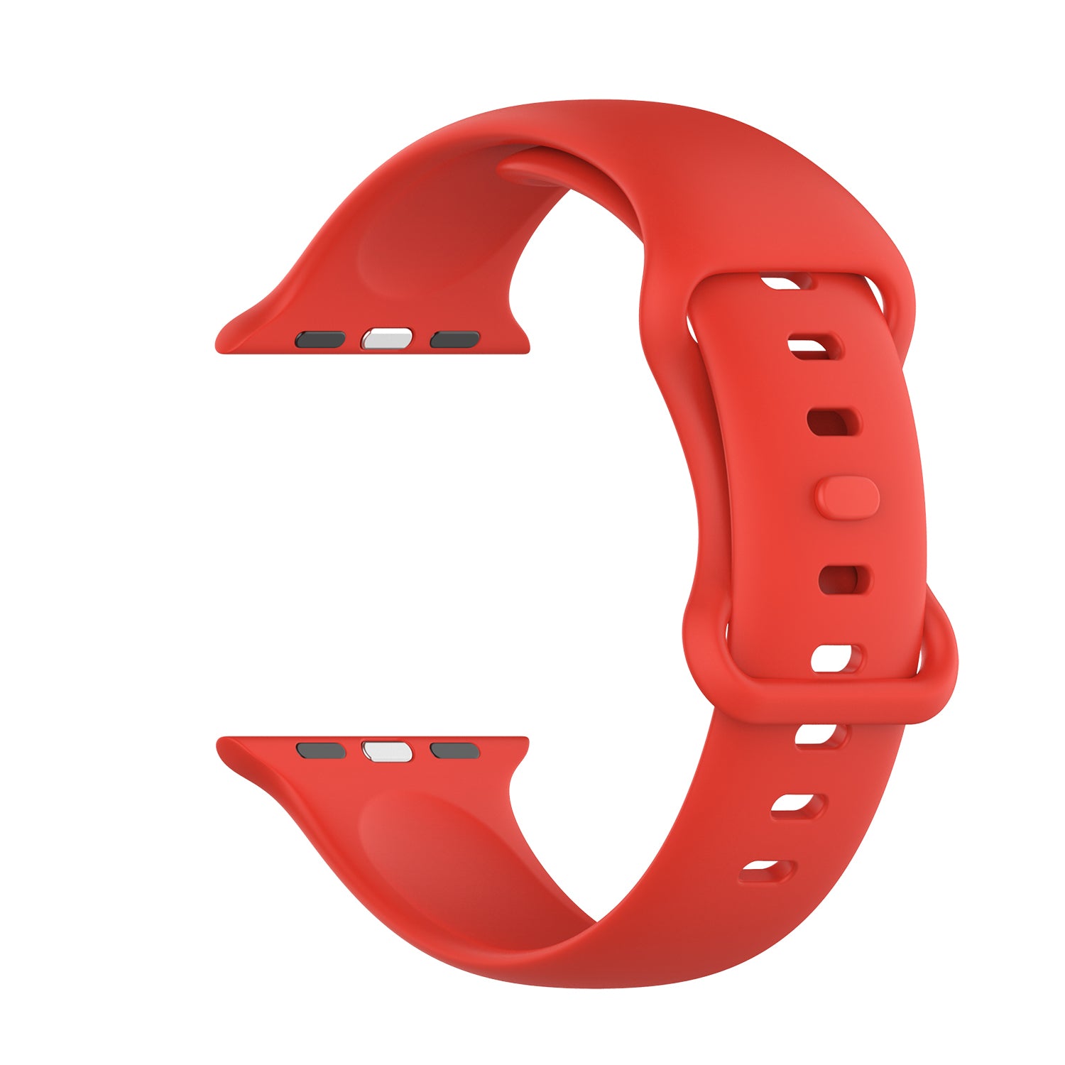 Armband für Apple Watch 38/40/41/42 mm, Bizon Strap Watch Silicone S, Rot