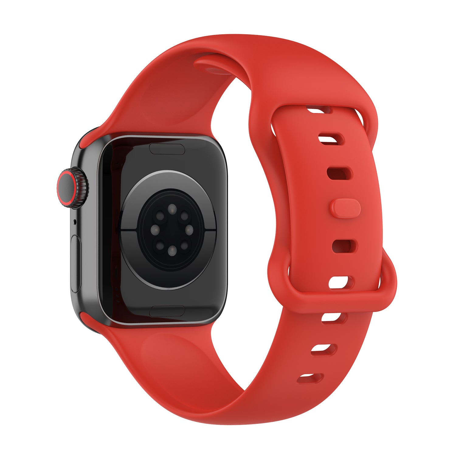 Armband für Apple Watch 38/40/41/42 mm, Bizon Strap Watch Silicone S, Rot