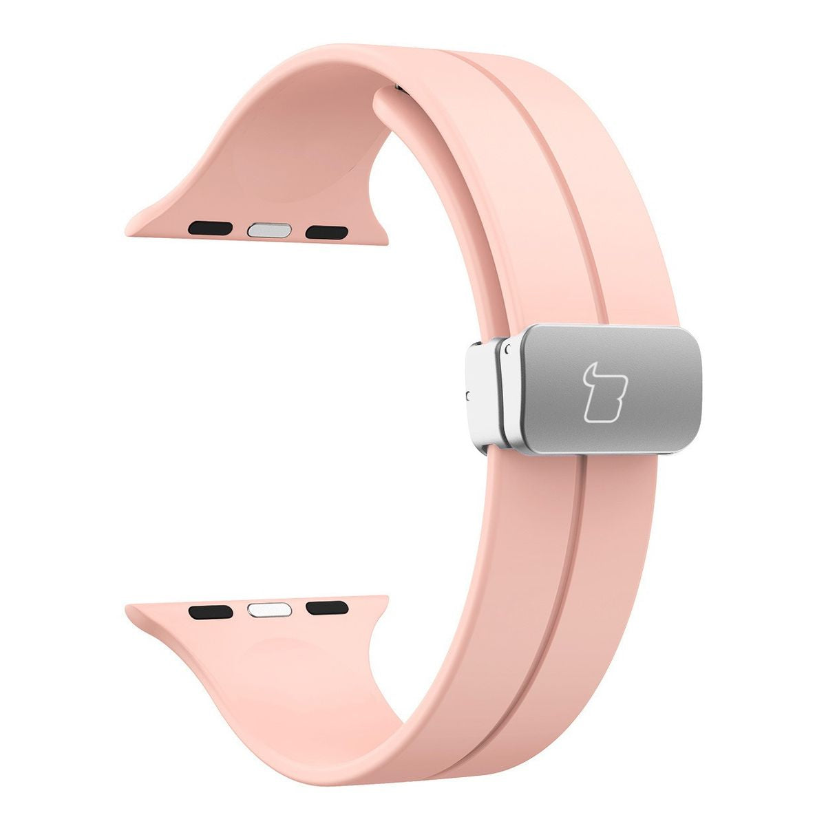 Armband für Apple Watch 38/40/41/42 mm, Bizon Strap Watch Silicone L, Hellrosa