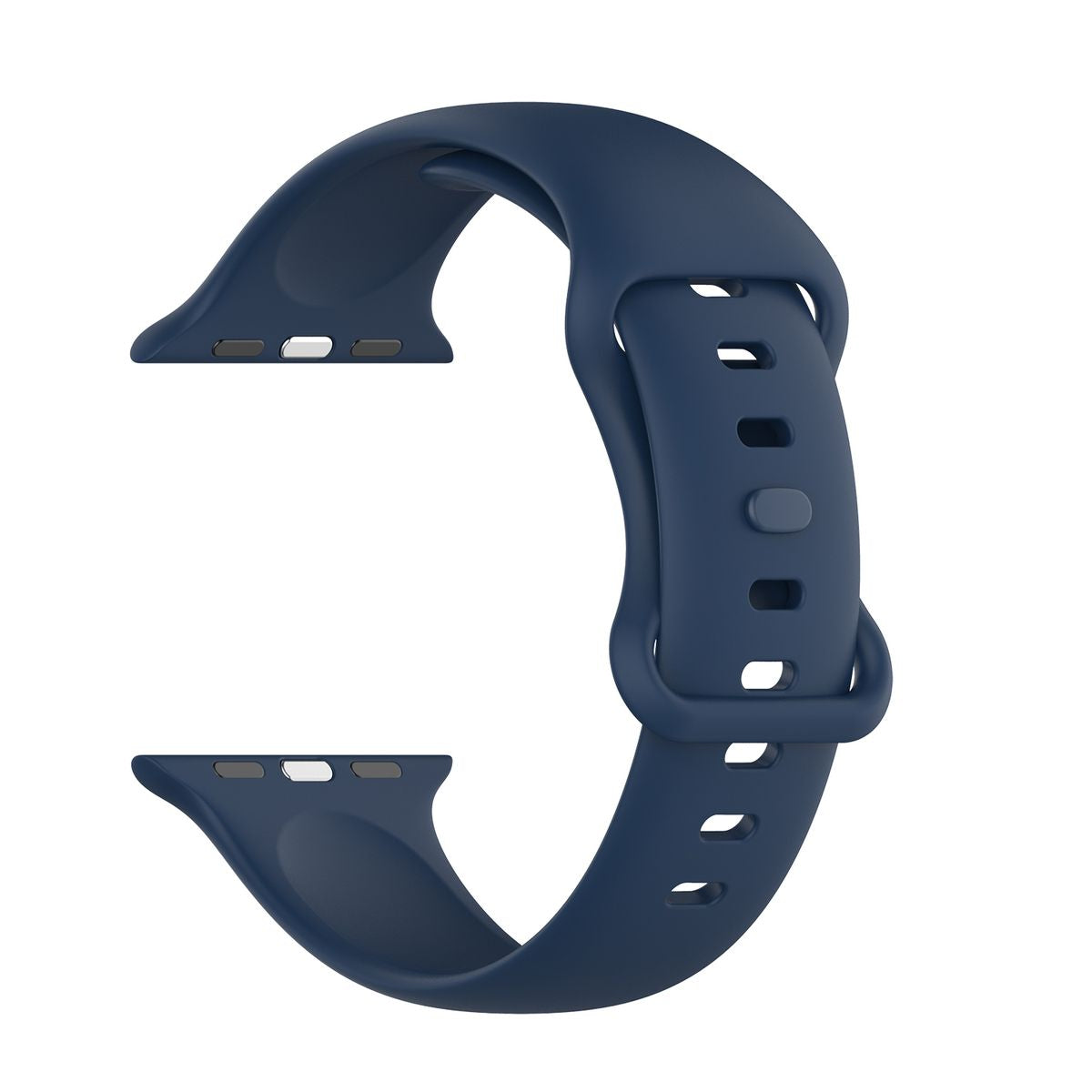 Armband für Apple Watch 44/45/46/49 mm, Bizon Strap Watch Silicone S, Dunkelblau