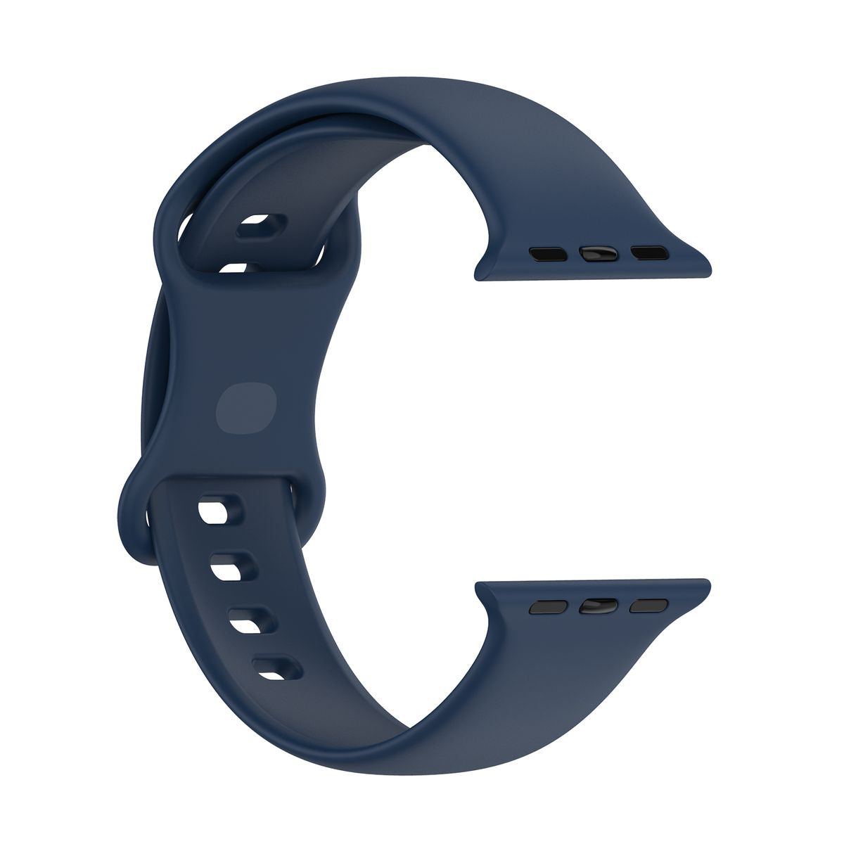 Armband für Apple Watch 44/45/46/49 mm, Bizon Strap Watch Silicone S, Dunkelblau
