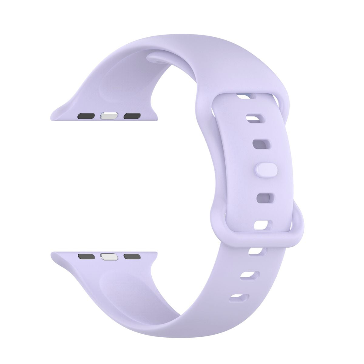 Armband für Apple Watch 44/45/46/49 mm, Bizon Strap Watch Silicone S, Hellviolett