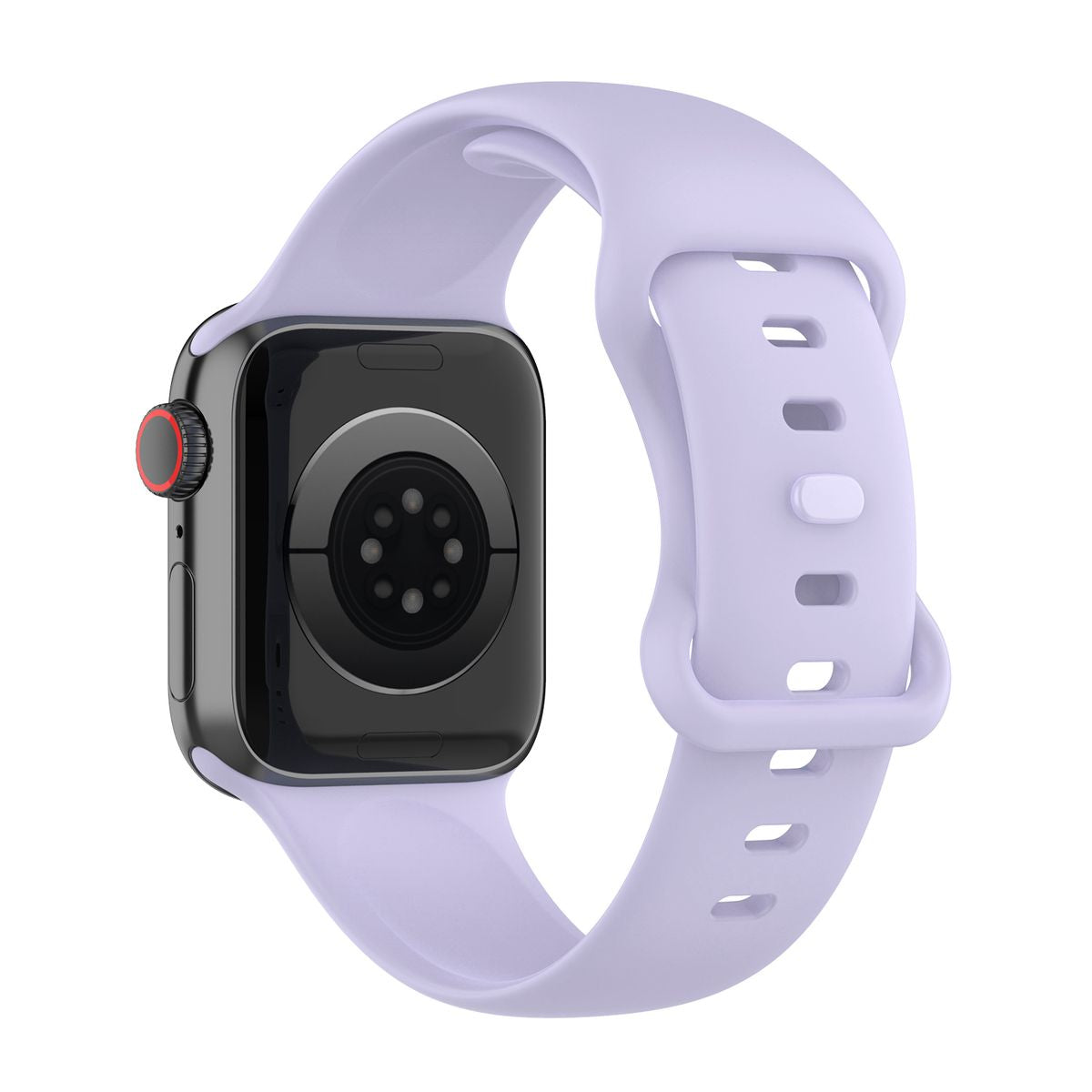 Armband für Apple Watch 44/45/46/49 mm, Bizon Strap Watch Silicone S, Hellviolett