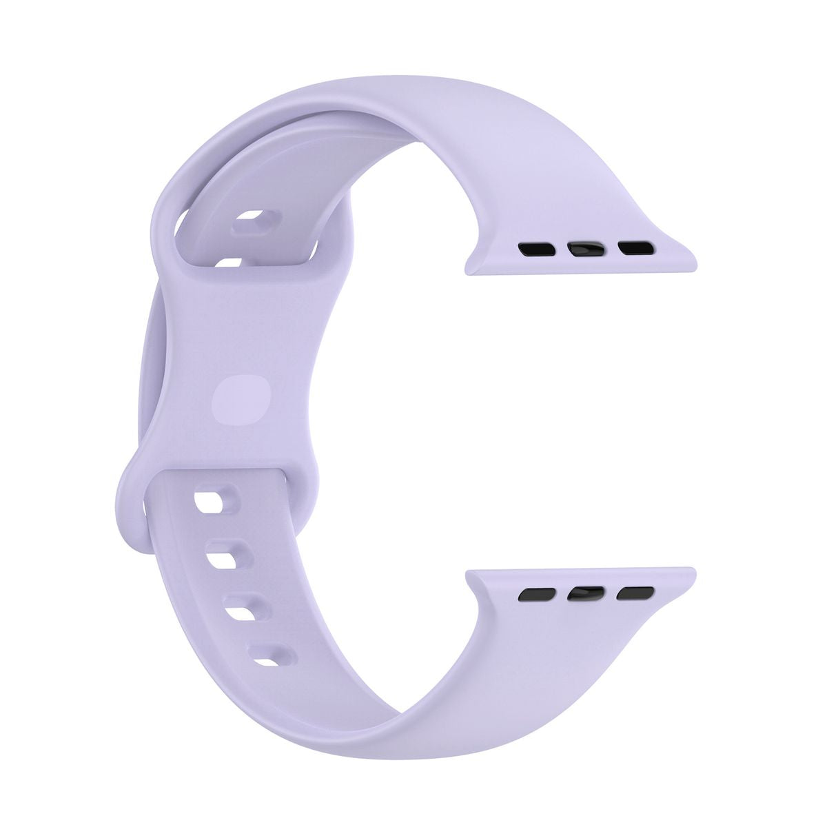Armband für Apple Watch 44/45/46/49 mm, Bizon Strap Watch Silicone S, Hellviolett