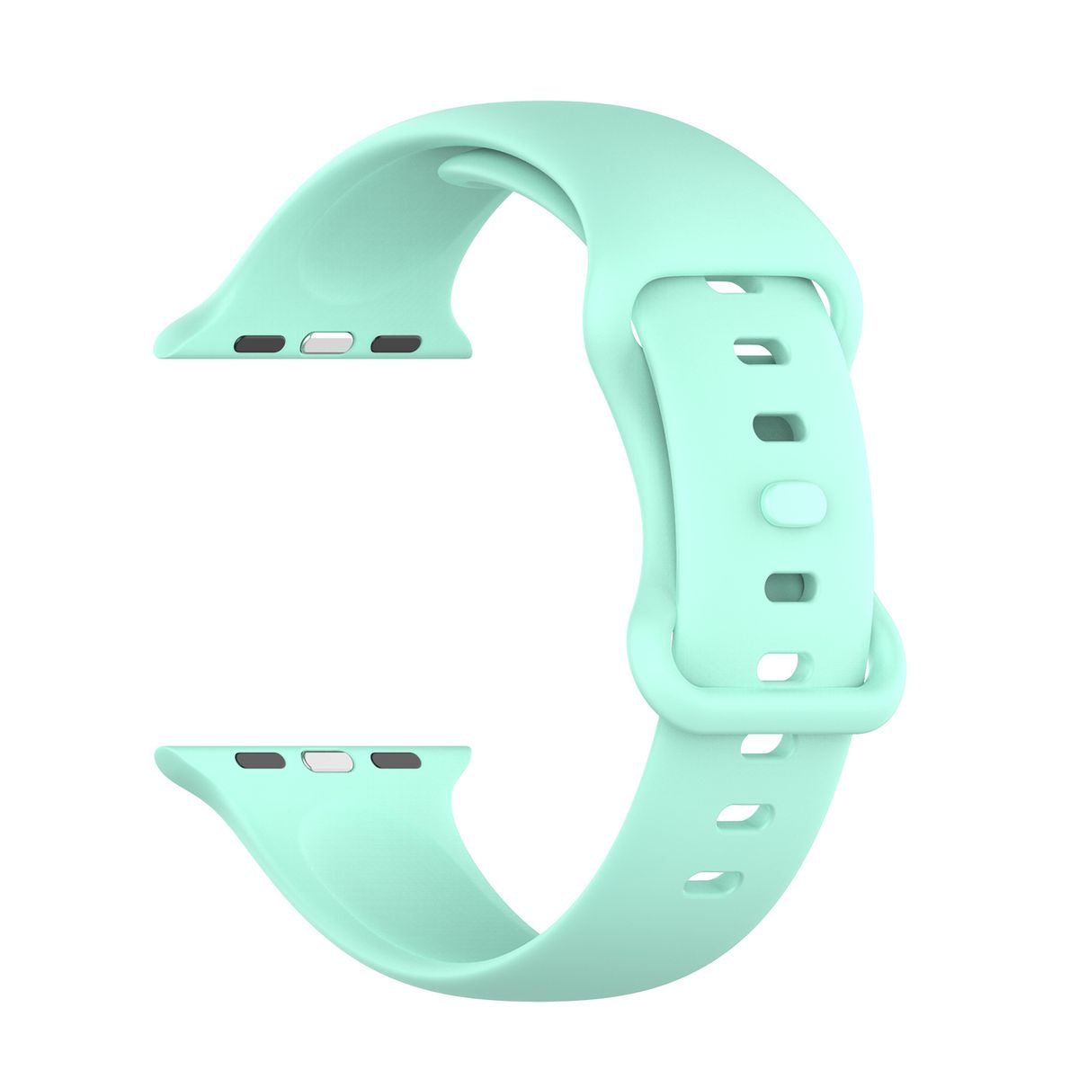 Armband für Apple Watch 44/45/46/49 mm, Bizon Strap Watch Silicone S, Minzfarben