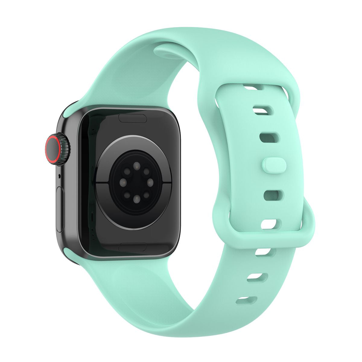 Armband für Apple Watch 44/45/46/49 mm, Bizon Strap Watch Silicone S, Minzfarben