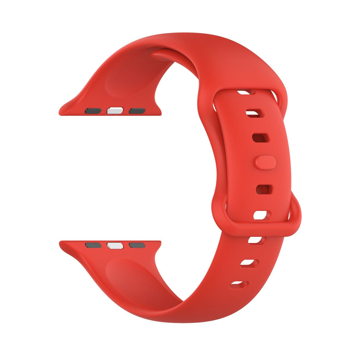 Armband für Apple Watch 44/45/46/49 mm, Bizon Strap Watch Silicone S, Rot