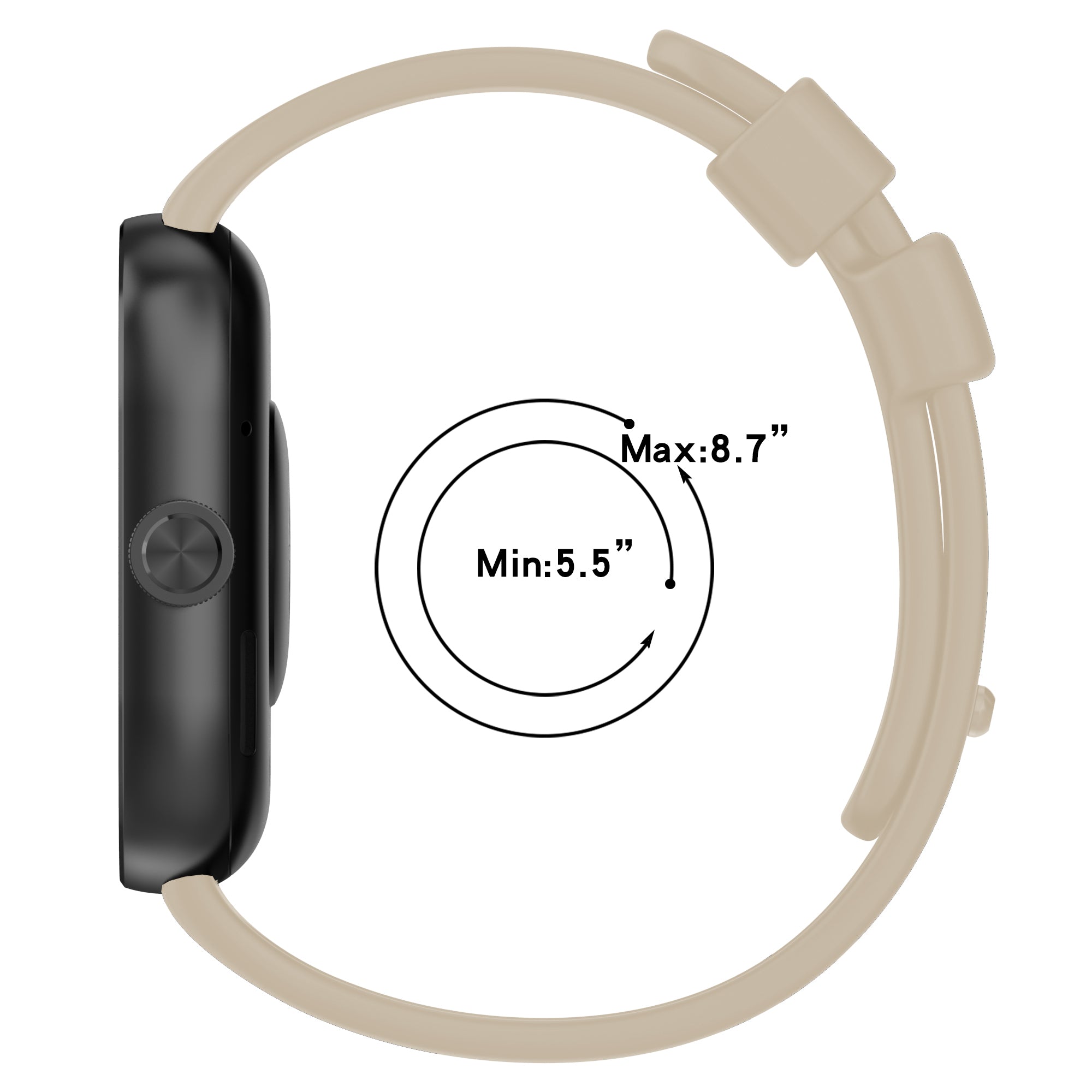 Armband für Xiaomi Redmi Watch 4/ Xiaomi Band 8 Pro, Bizon Strap Watch Silicone, Beige