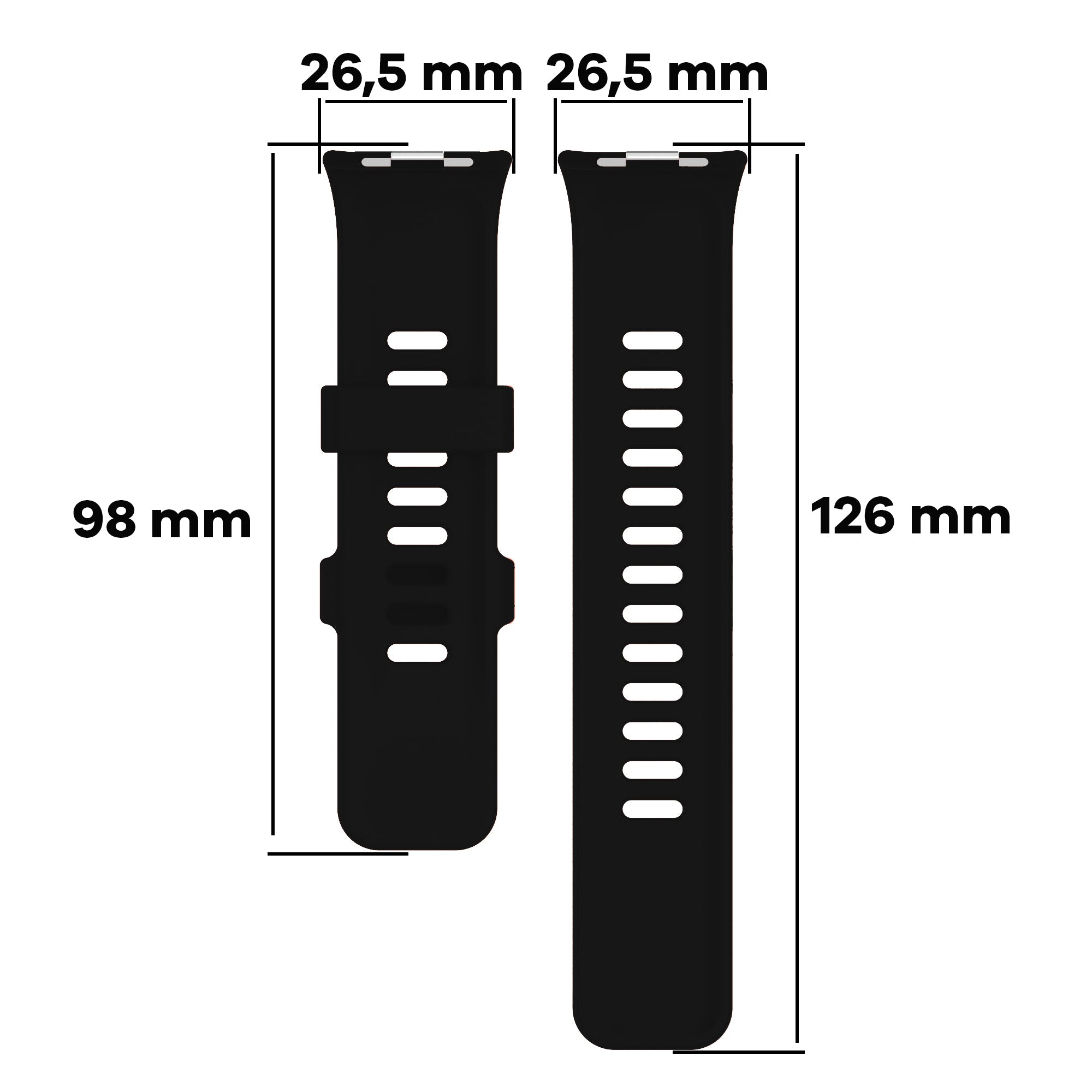 Armband für Xiaomi Redmi Watch 4/ Xiaomi Band 8 Pro, Bizon Strap Watch Silicone, Schwarz