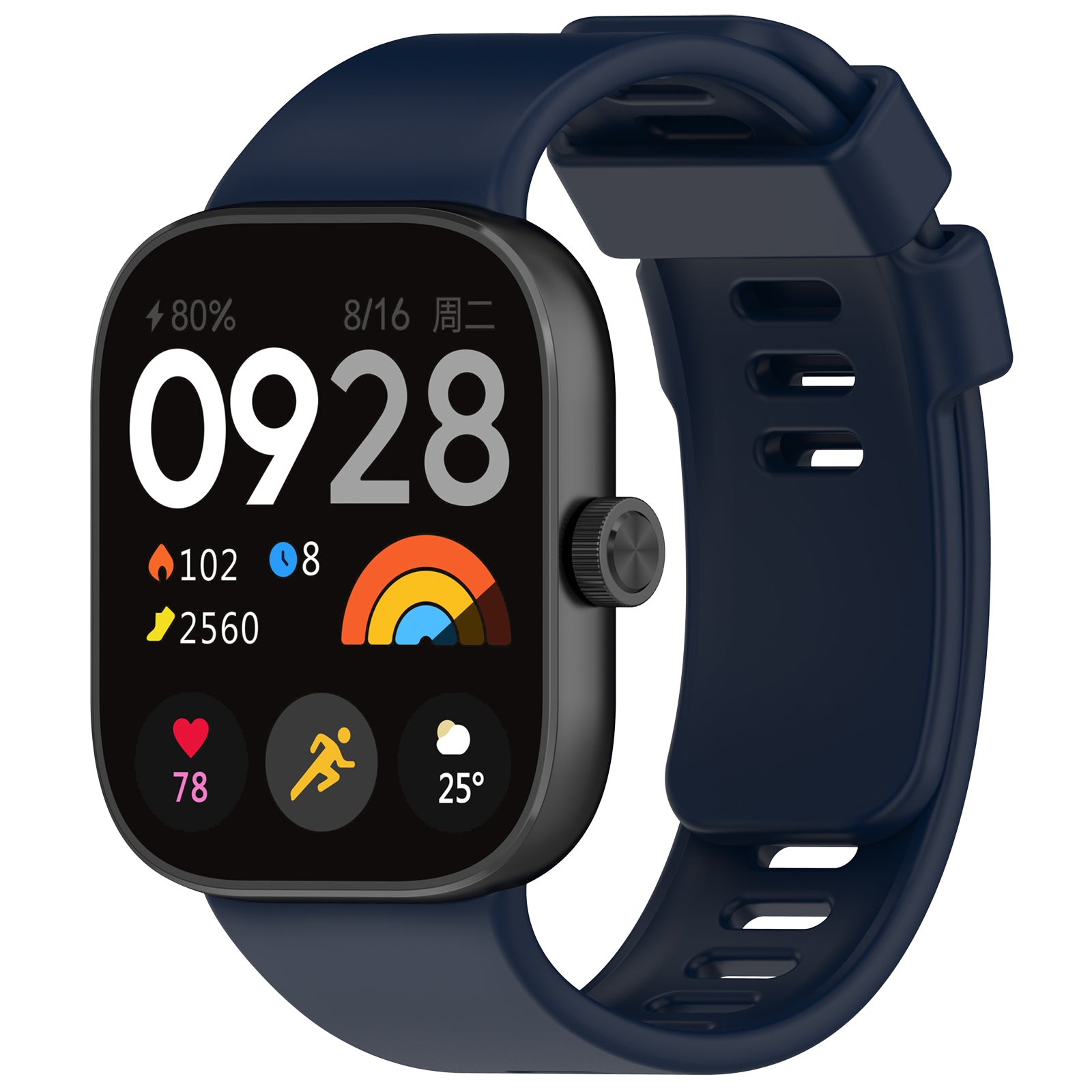 Armband für Xiaomi Redmi Watch 4 / Band 8 Pro, Bizon Strap Watch Silicone, Dunkelblau