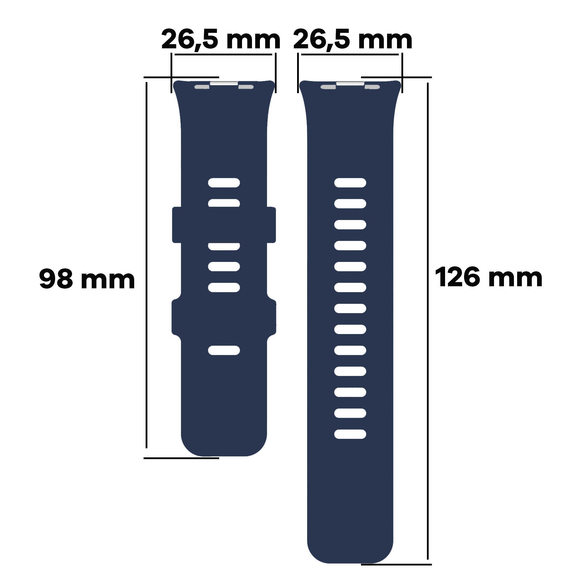 Armband für Xiaomi Redmi Watch 4 / Band 8 Pro, Bizon Strap Watch Silicone, Dunkelblau