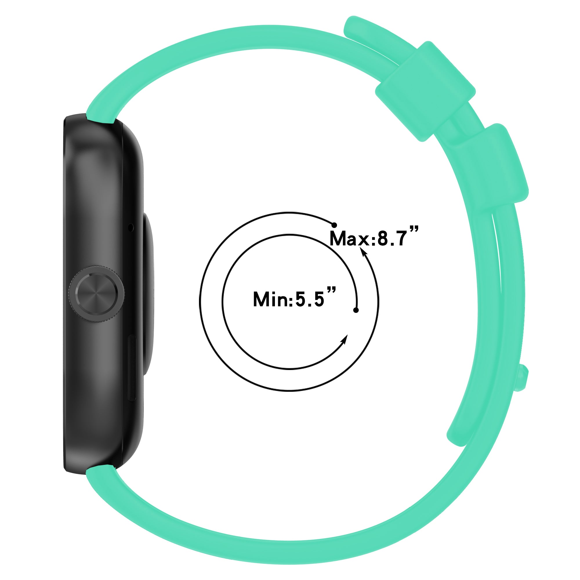 Armband für Xiaomi Redmi Watch 4 / Band 8 Pro, Bizon Strap Watch Silicone, Dunkel Mintfarbe